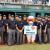 Umpire hangin out with Dugout at the Challenger game